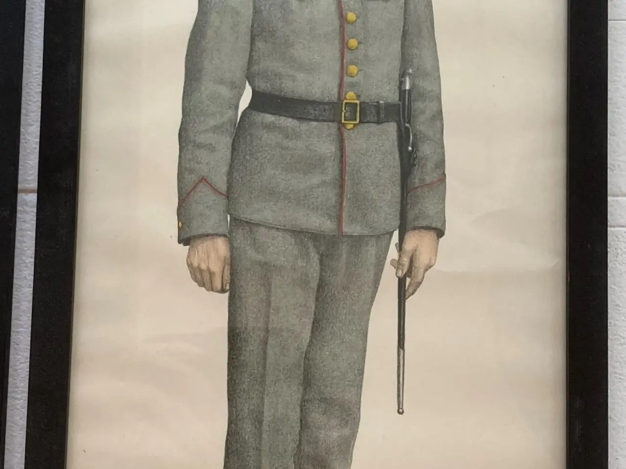 Billede 5 - 4 C.L.Seifert billede Danske Uniformer i ramme