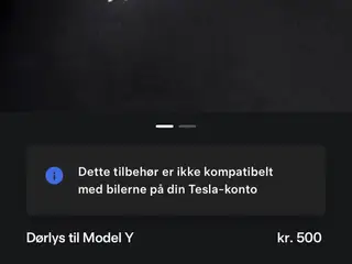 Dørlys Tesla model Y