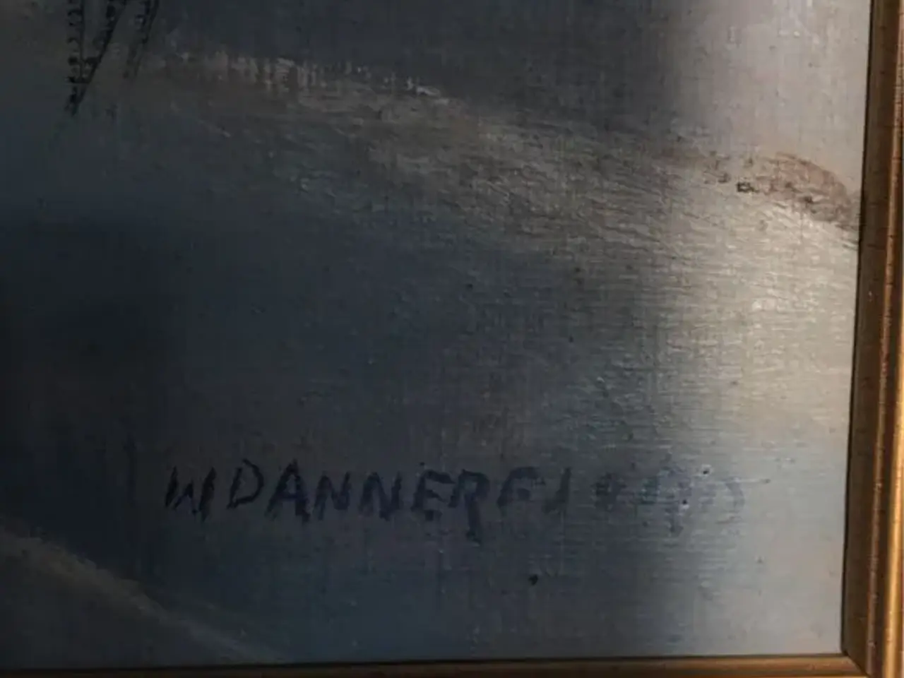 Billede 2 - Maleri af W Dannerfjord h:65x b:95