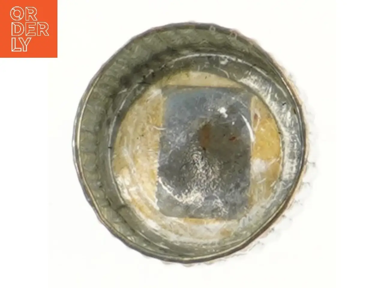 Billede 3 - Ribbet metallic lysestage(str. Ø 7 cm længde 8 cm)