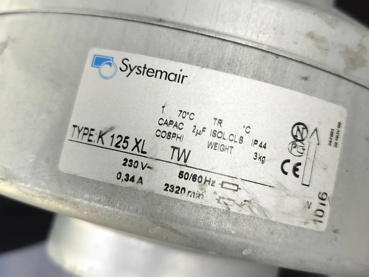 Billede 3 - Kanalventilator Systemair K125 Xl.