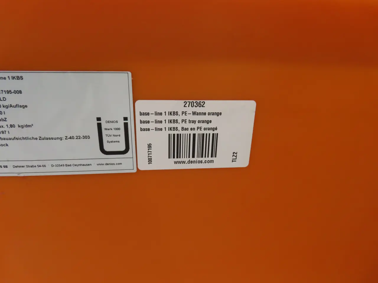 Billede 6 - 3 stk. Spildekar DENIOS Base-Line 1 IKBS