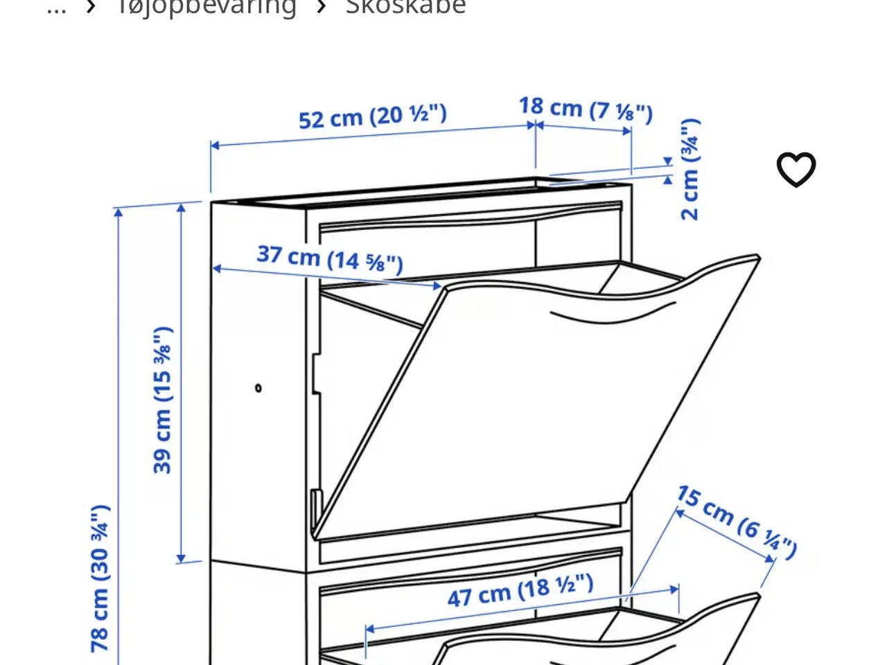 Billede 1 - Skoskabe fra Ikea