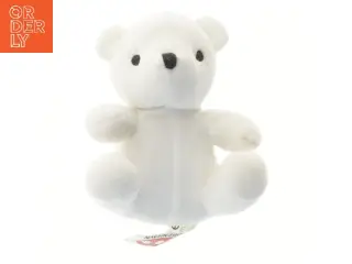 Hvid teddy bamse fra Zoo København fra Zoo København (str. 15 cm)