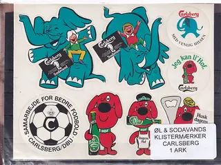 Øl og Sodavands Klistermærke - Carlsberg - 1 Ark