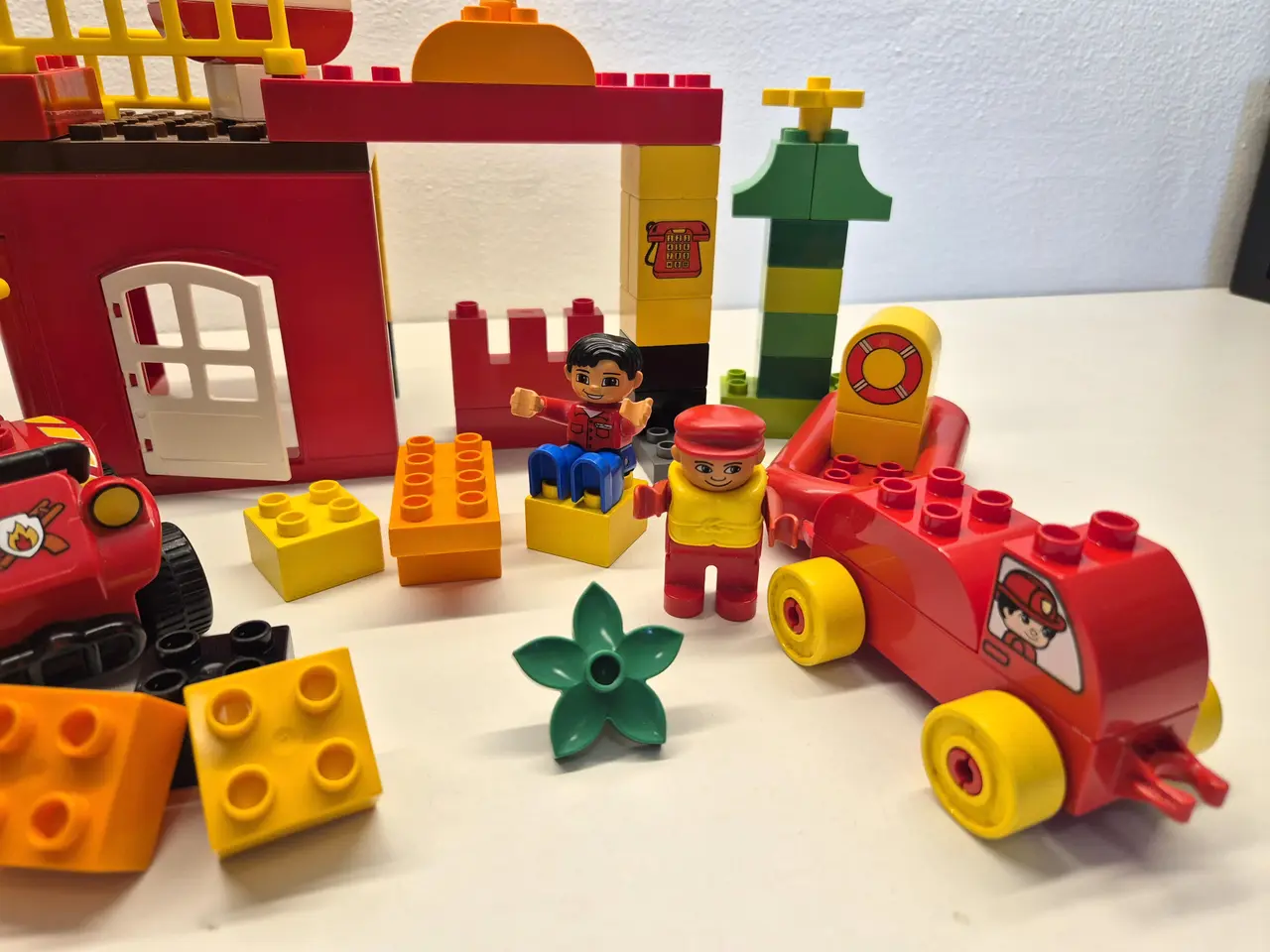 Billede 5 - Duplo Brandstation, Stigevogn, Brandbil 