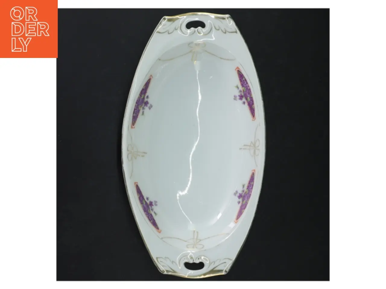 Billede 2 - Porcelænsfad med blomstermotiv fra C. T Altwasser Germany (str. 28x16 cm)