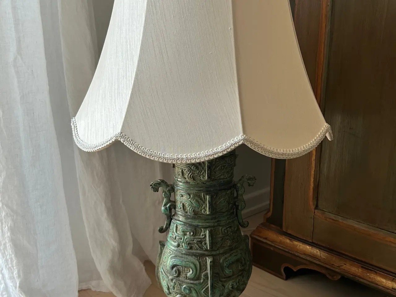 Billede 1 - Orientalsk/kinesisk lampe. NEDSAT
