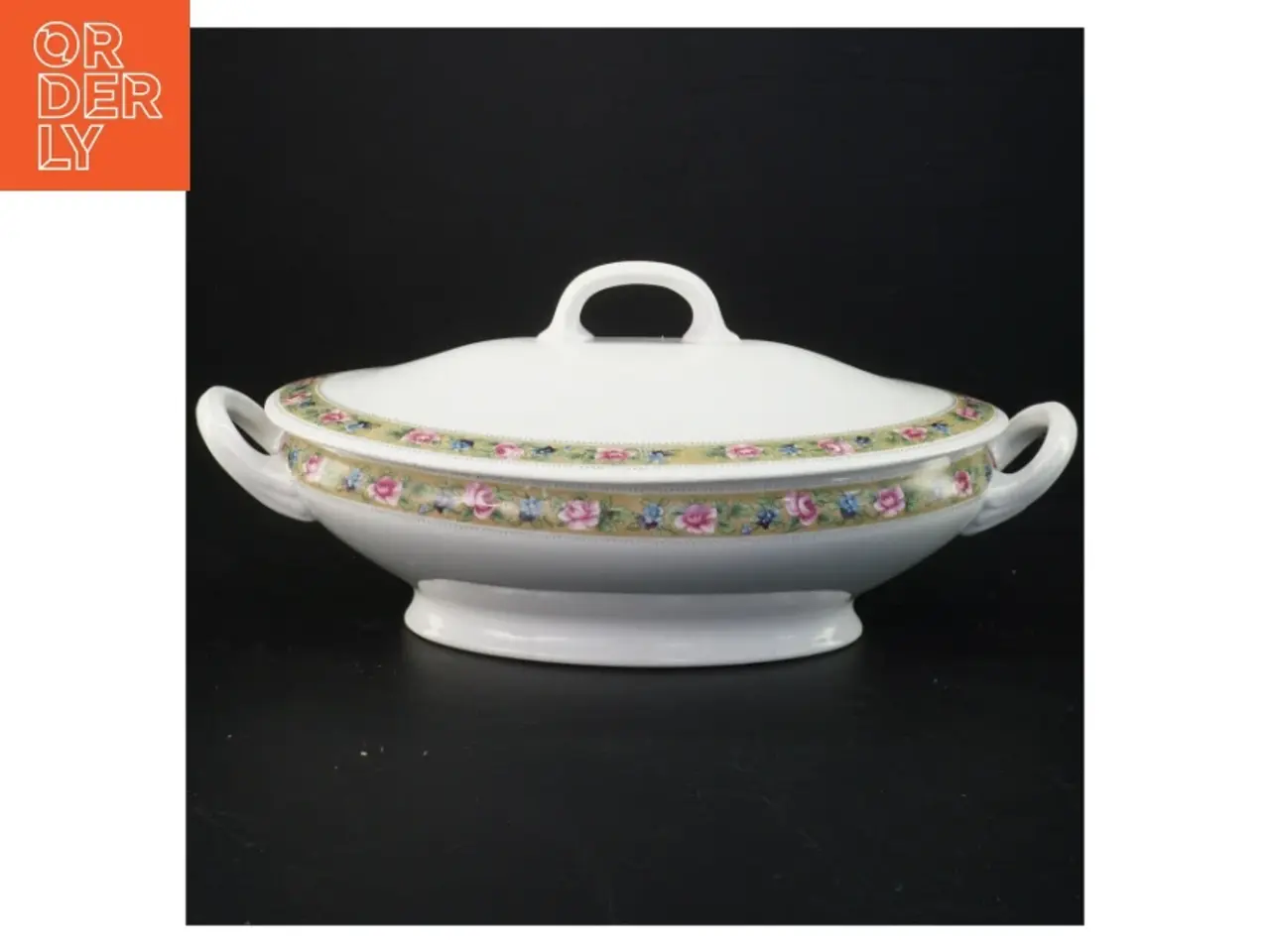 Billede 1 - Terrin med låg, vintage (str. 31 x 18 cm)