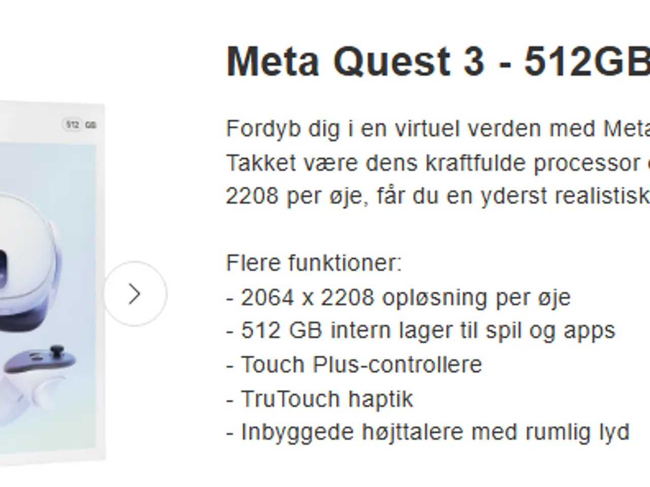 Billede 3 - Meta Quest 3 512gb