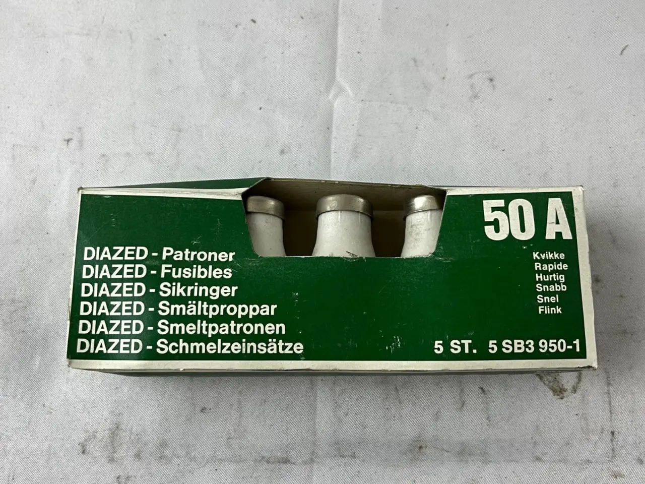 Billede 2 - Siemens 5SB3 950‑1 Diazed 50A Quick‑Acting DIII Of