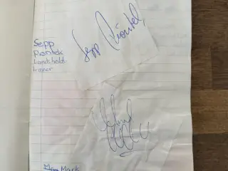 Autograf hæfte med fodbold