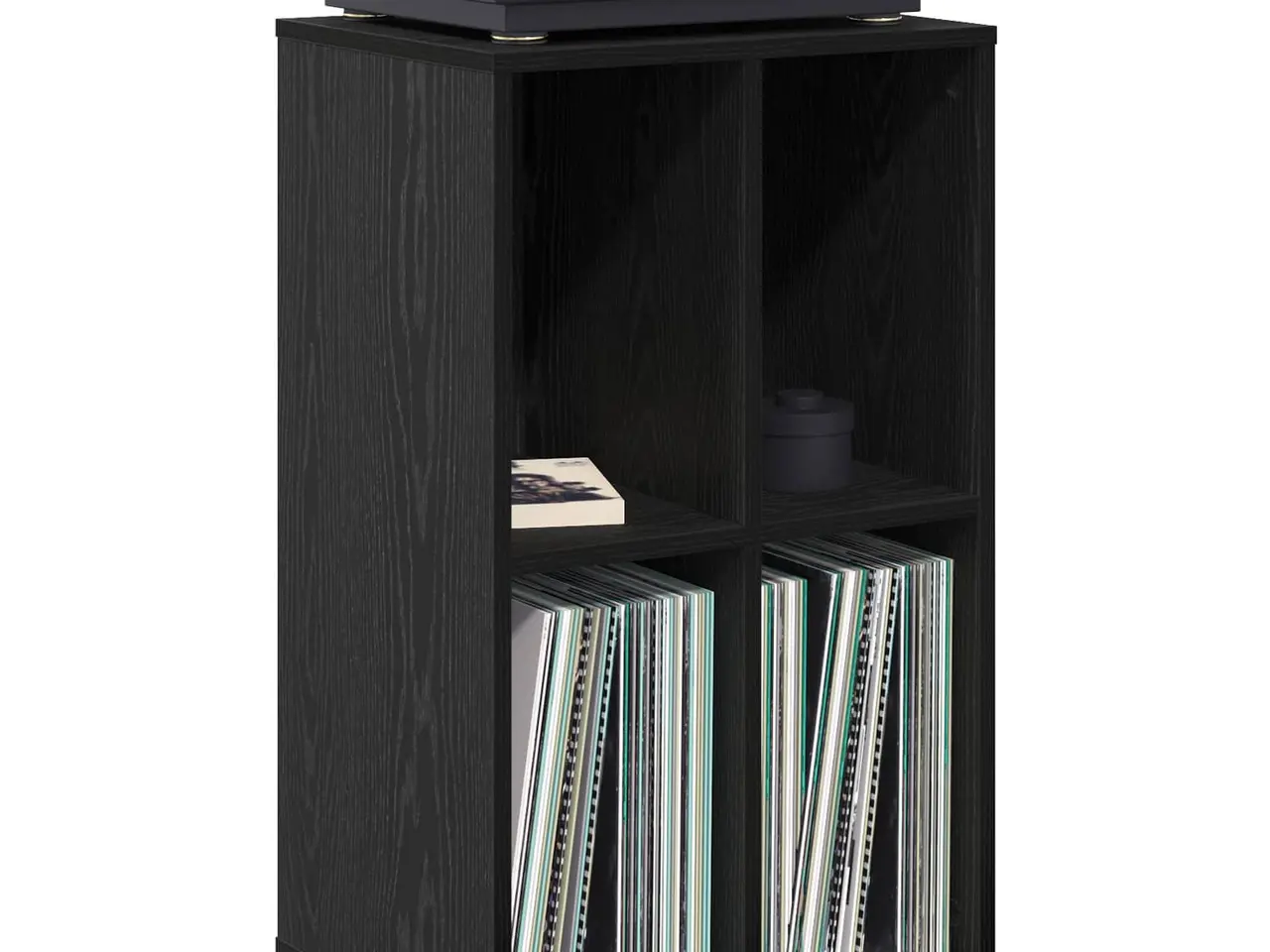 Billede 3 - Pladeskab i sort eg 44,5 x 36,5 x 74,5 cm