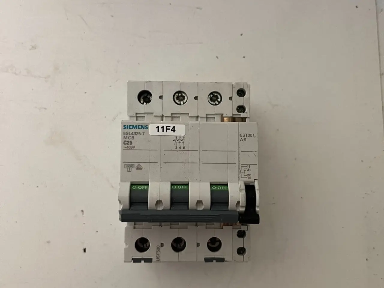 Billede 3 - Siemens 5SL4325-7 C25 3-Pole MCB 25A 400V w/ Aux