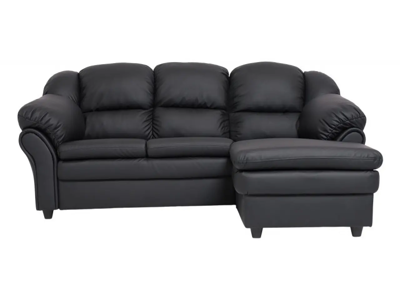 Billede 1 - Tønder ch. sofa - 3 pers. højre - Sort tekstillæder