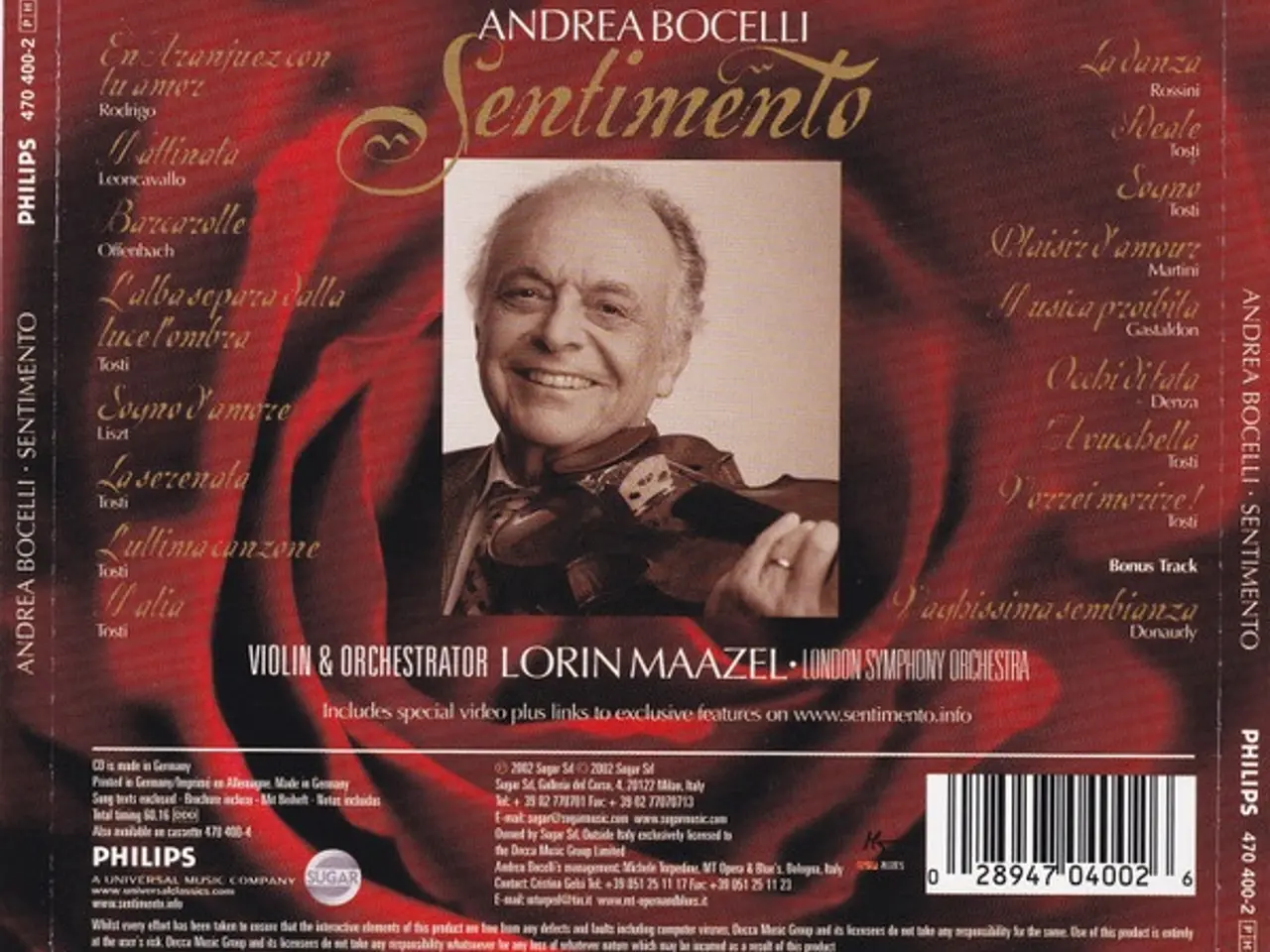 Billede 2 - Andrea Bocelli – Sentimento – CD