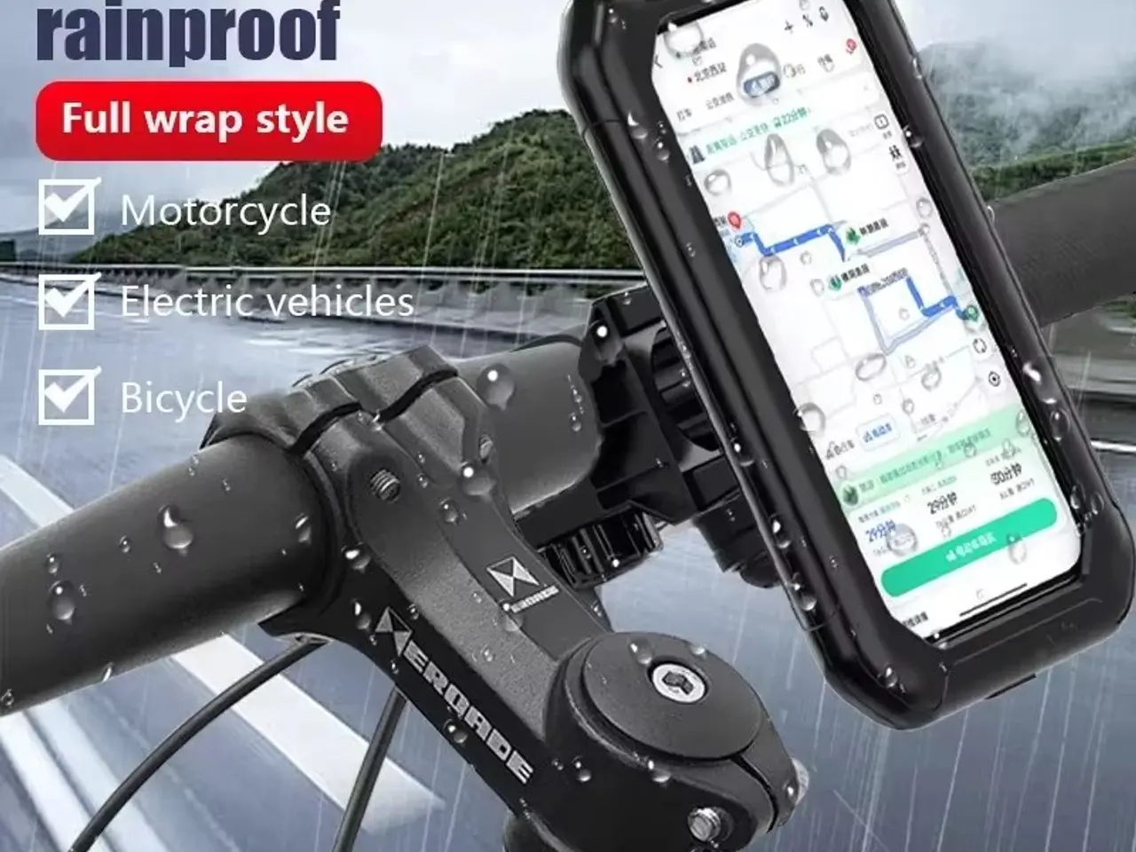 Billede 1 - Mobilholder cykel, knallert, motorcykel, løbehjul.
