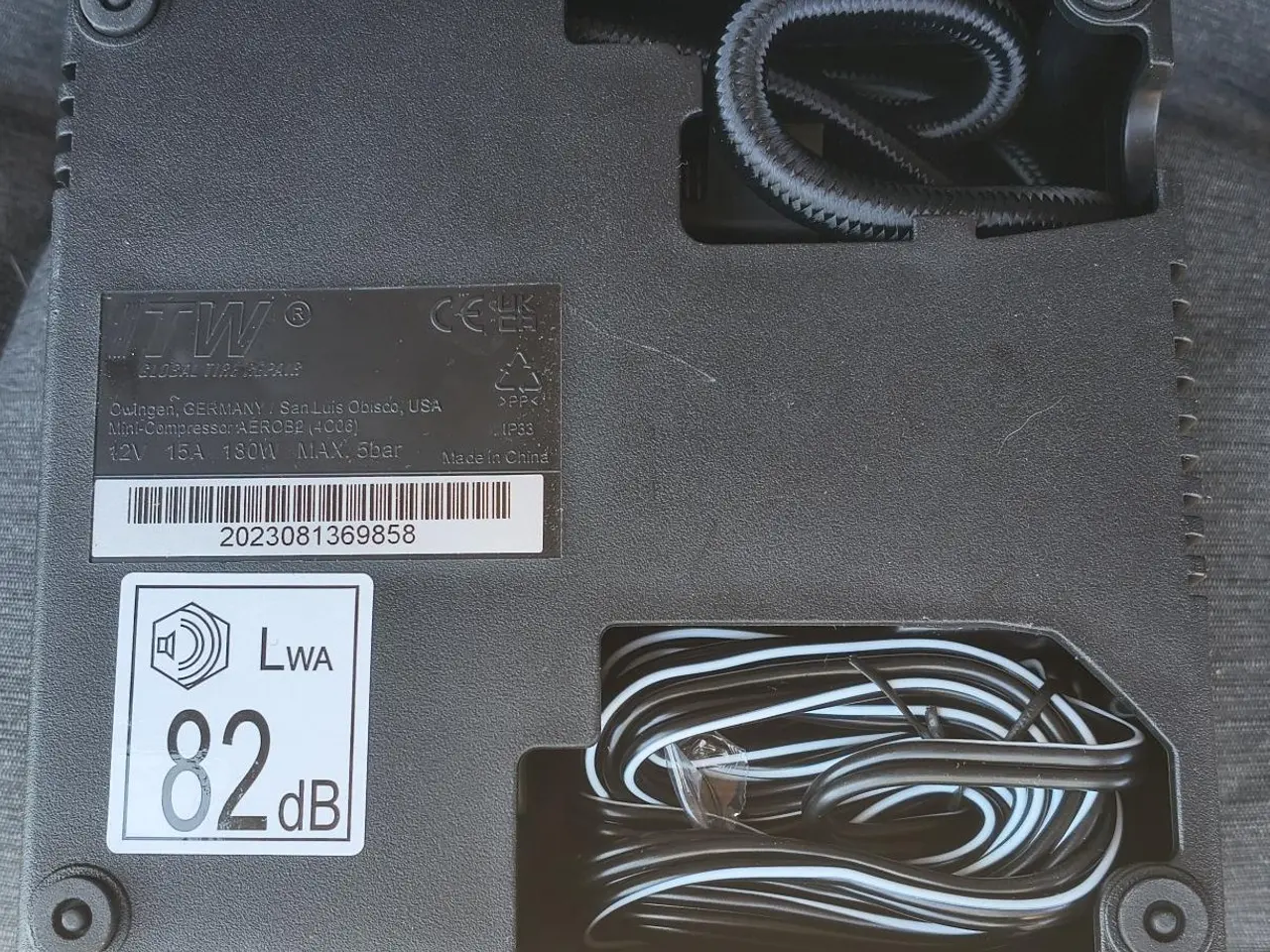 Billede 2 - MINI KOMPRESSOR 12V-15A-180W, GLOBAL TIRE REPAIR