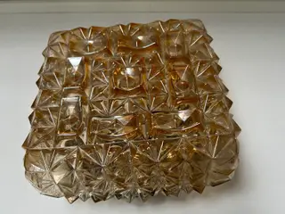 Vintage plafond i gylden glas
