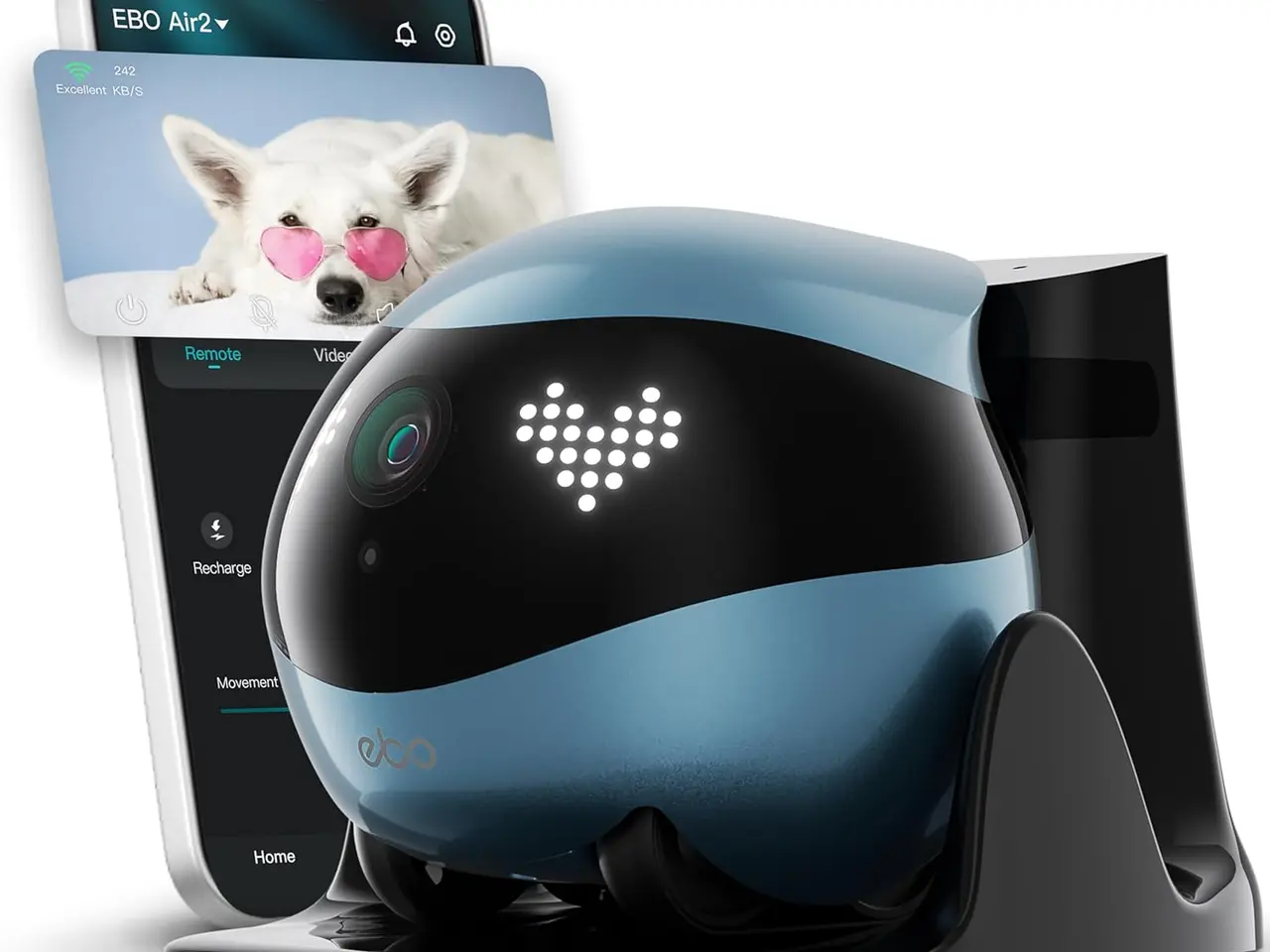 Billede 1 - Enabot EBO Air 2 blå - smart kæledyrs-kamera robot