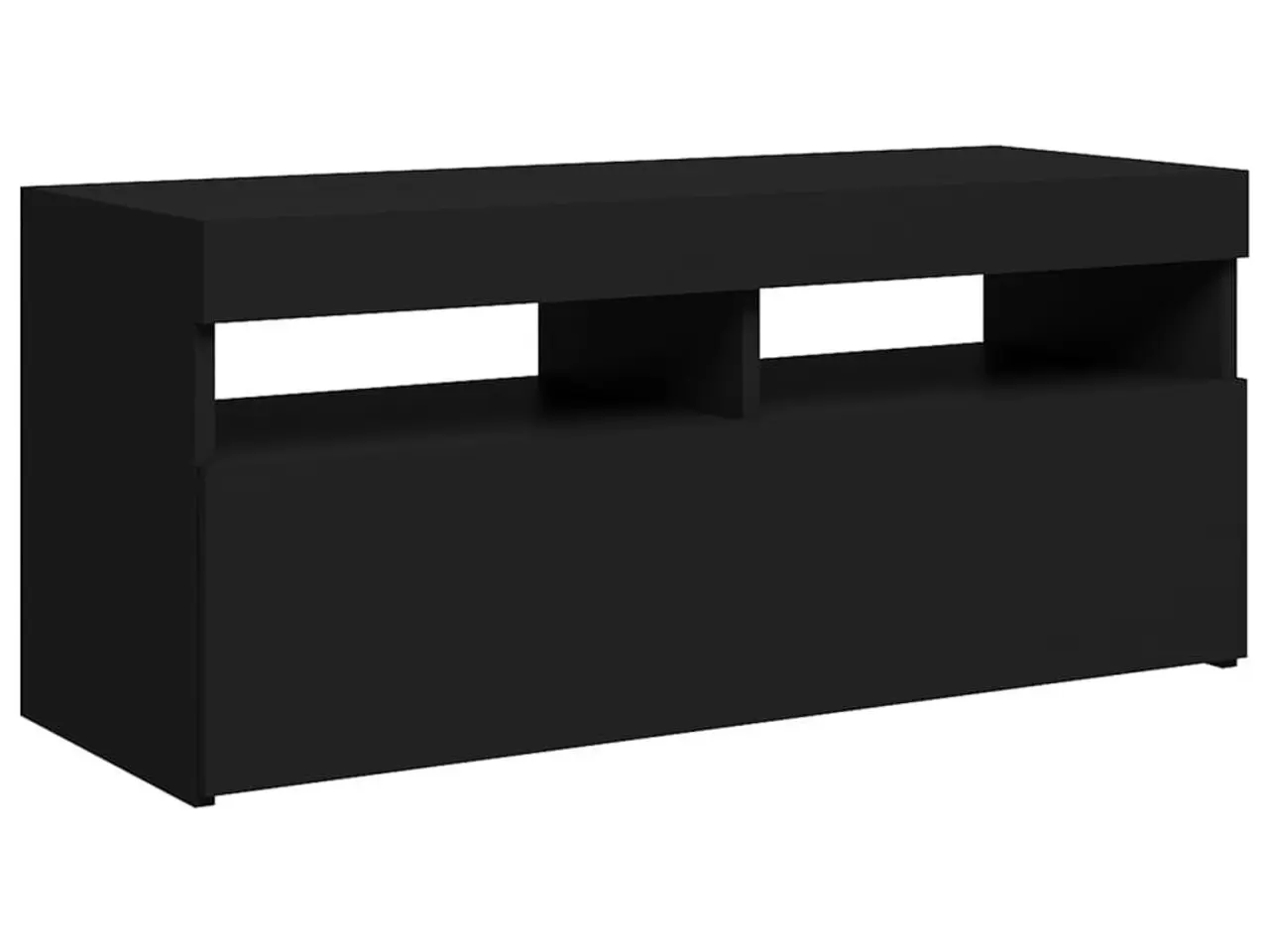 Billede 7 - Tv-bord med LED-lys - 90 × 35 × 40 cm, sort