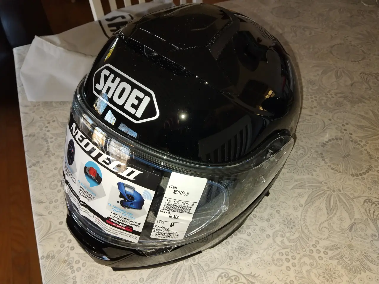 Billede 1 - Ny Shoei Neotec 2 hjelm, sort str. 58 cm