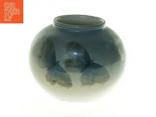 Blå og hvid porcelænsvase, 814 2390 fra Royal Copenhagen (str. 7 x 9 cm)