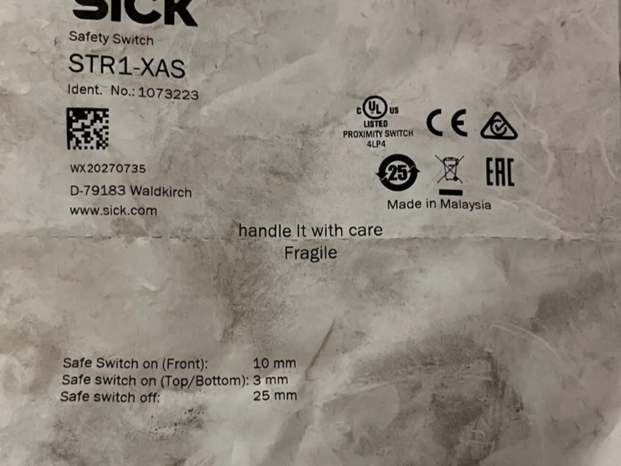 Billede 1 - SICK STR1-XAS RFID Safety kontakt Actuator 1073223