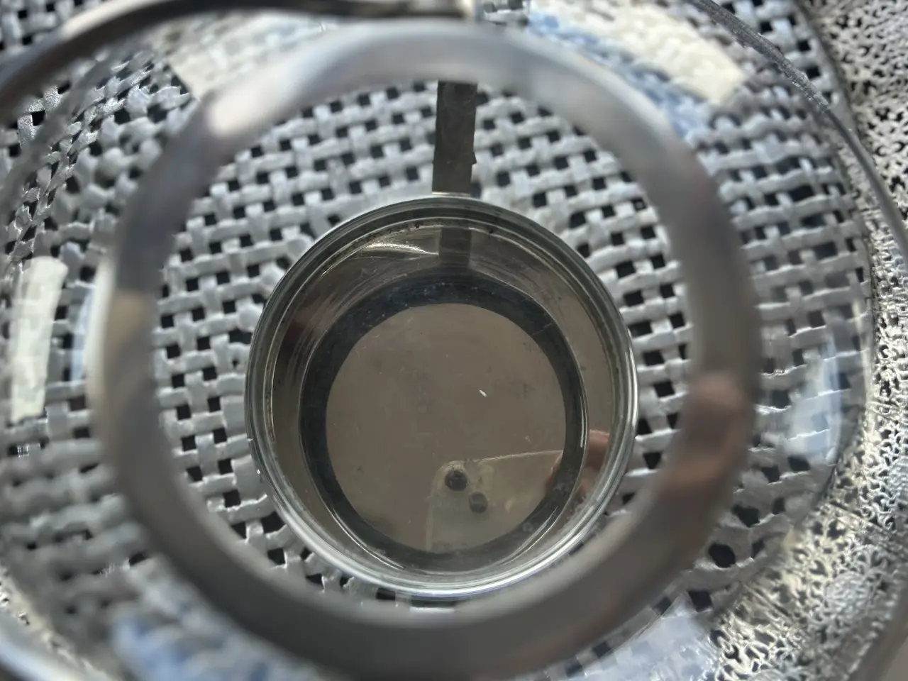 Billede 4 - Oval glaslanterne i okay stand