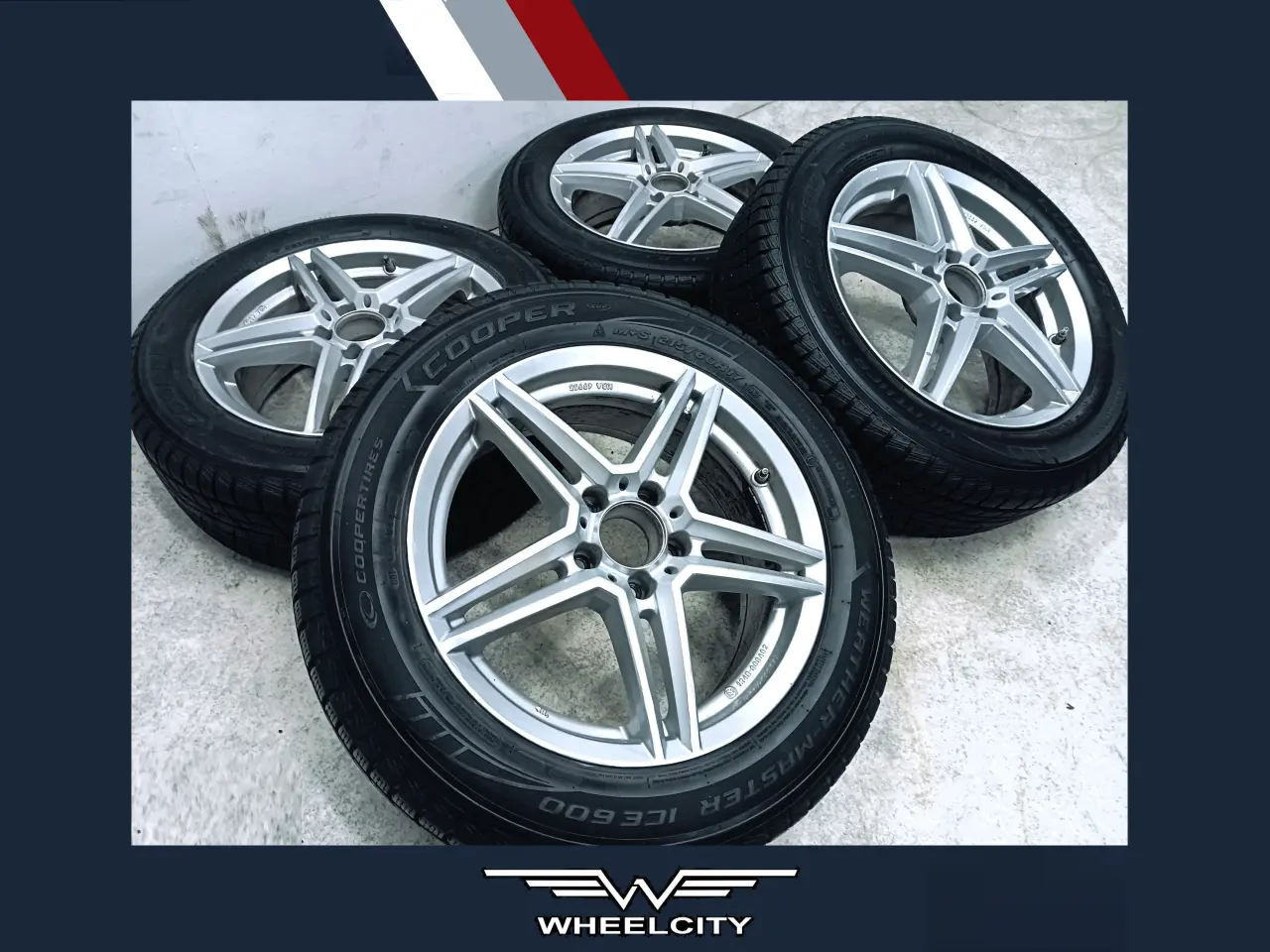 Billede 1 - 5x112 17" ET48,5 nav 66,6ø UniWheels vintersæt