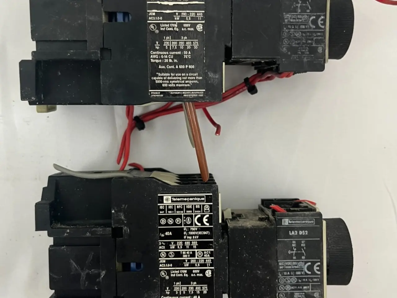 Billede 1 - Telemecanique 40A AC kontaktor + LA2 DS2 Pneumatic