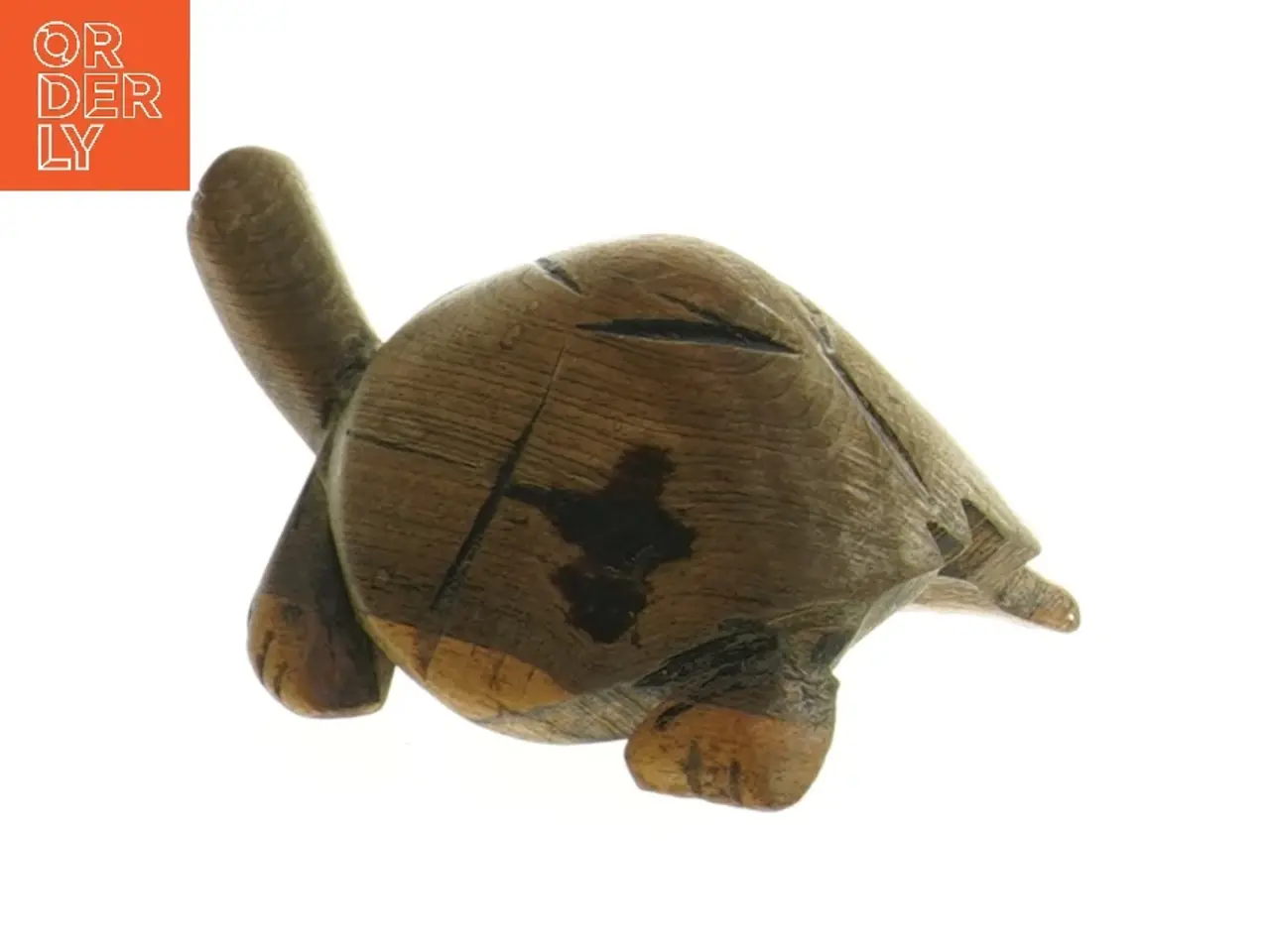 Billede 2 - Håndskåret træskildpadde (str. 10 cm)
