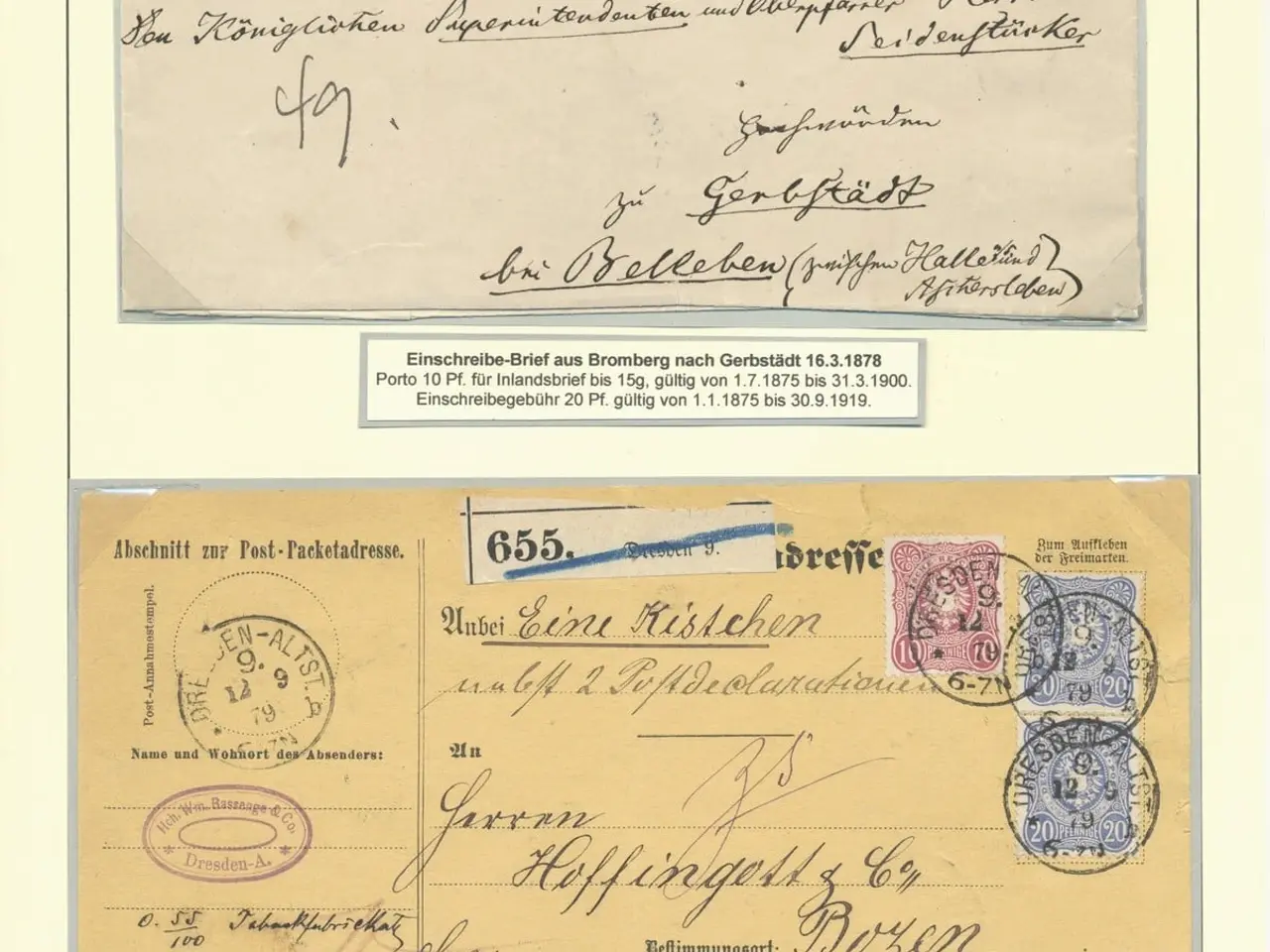 Billede 1 - Tyskland-Adressekort/ Reichpost før 1900 købes
