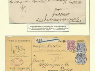 Tyskland-Adressekort/ Reichpost før 1900 købes