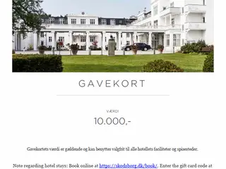 Sælges: 10.000 kr. gavekort til Kurhotel Skodsborg