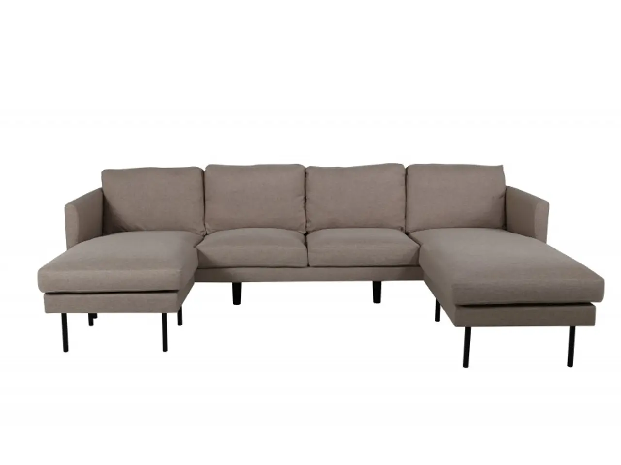 Billede 1 - Zoom U-Sofa Brun - Beige og Sort