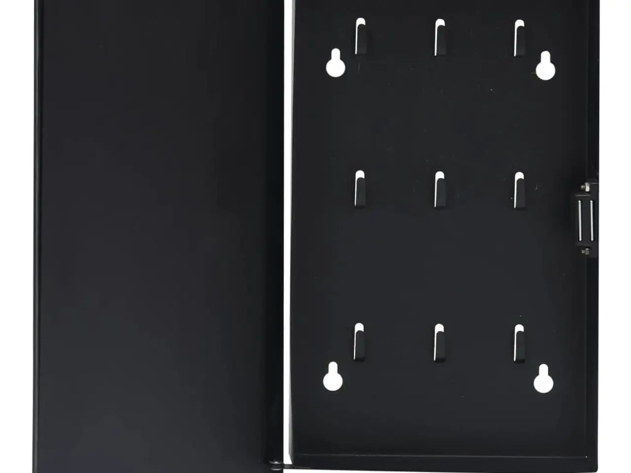 Billede 1 - Nøgleskab med magnetisk tavle 30x20x4 cm sort