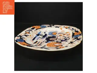 Antikt japansk unikt Porcelænsfad (str. 36 x 27 cm)