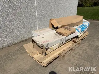 Blandet parti gulvvarmematerialer varmefordelingsplader og rør