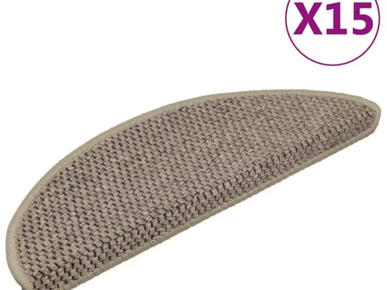 Billede 1 - Trappemåtter 15 stk. 56 x 17 x 3 cm i sisal-look