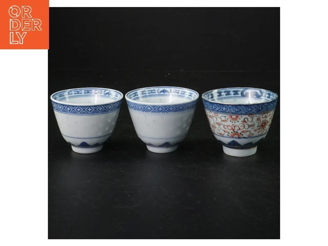Billede 1 - Porcelænsskåle i blåt og hvidt (str. H 6 cm)