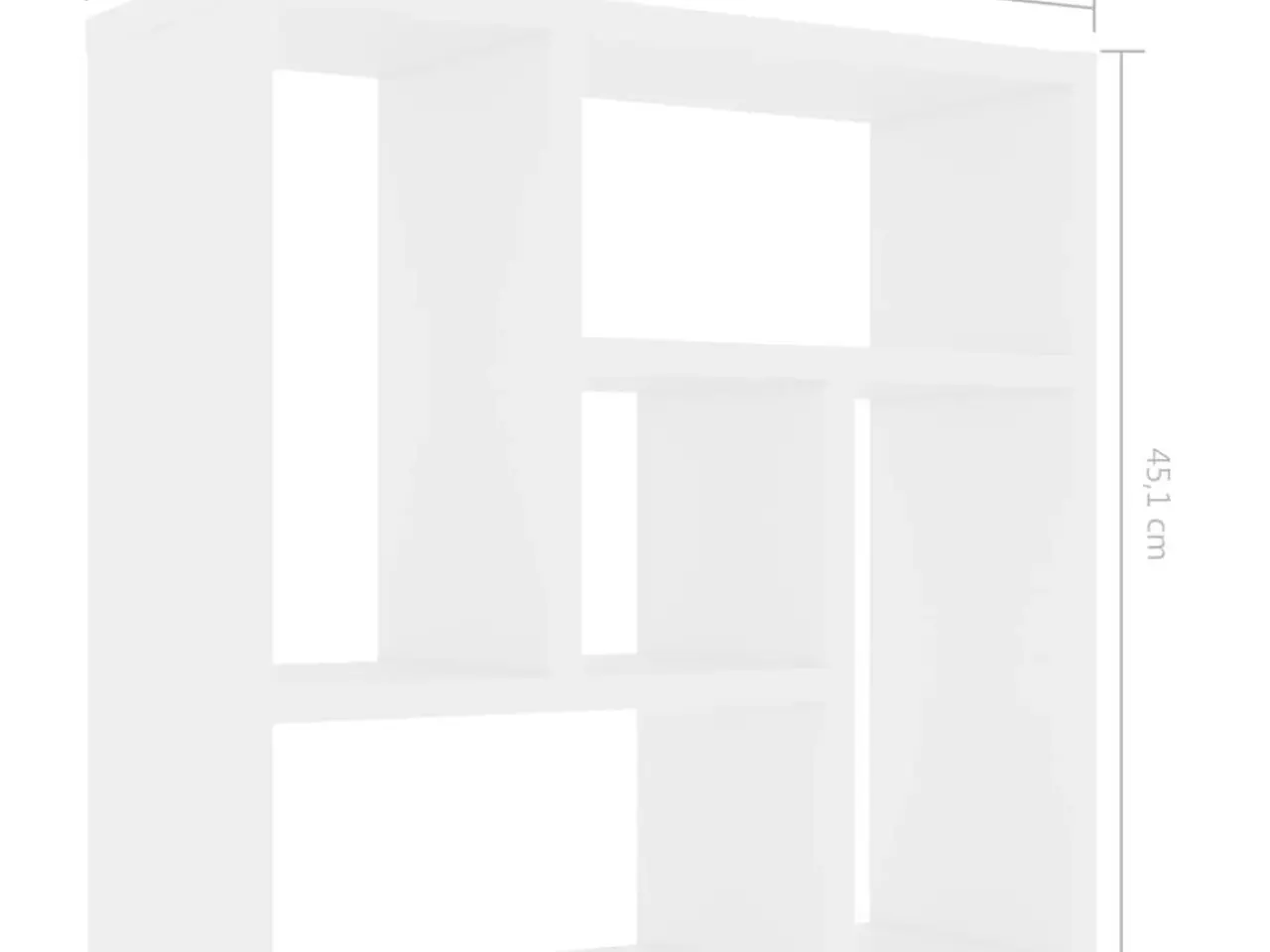 Billede 6 - Vægreol 45,1x16x45,1 cm konstrueret træ hvid