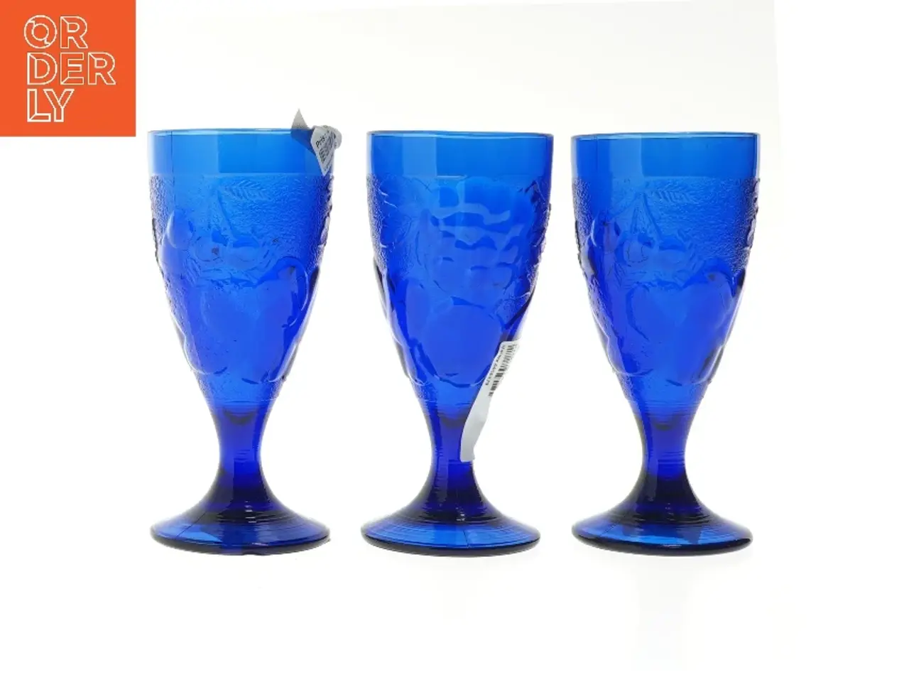 Billede 1 - Blå glas til isdesserter (str. 3 styk, 17,5 cm)