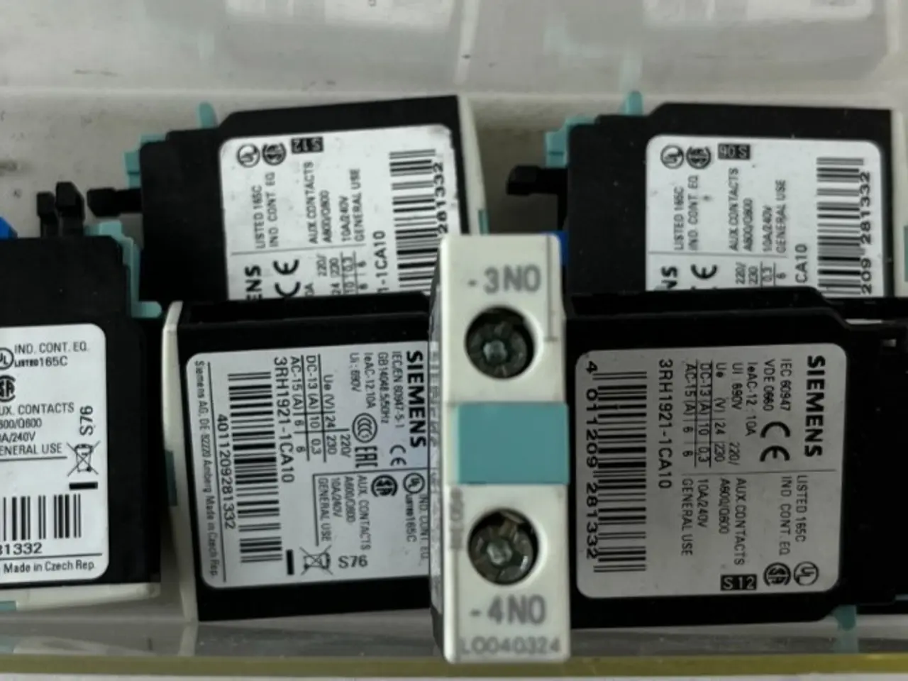 Billede 1 - 9x Siemens 3RH1921-1CA10 Auxiliary Contact Block /