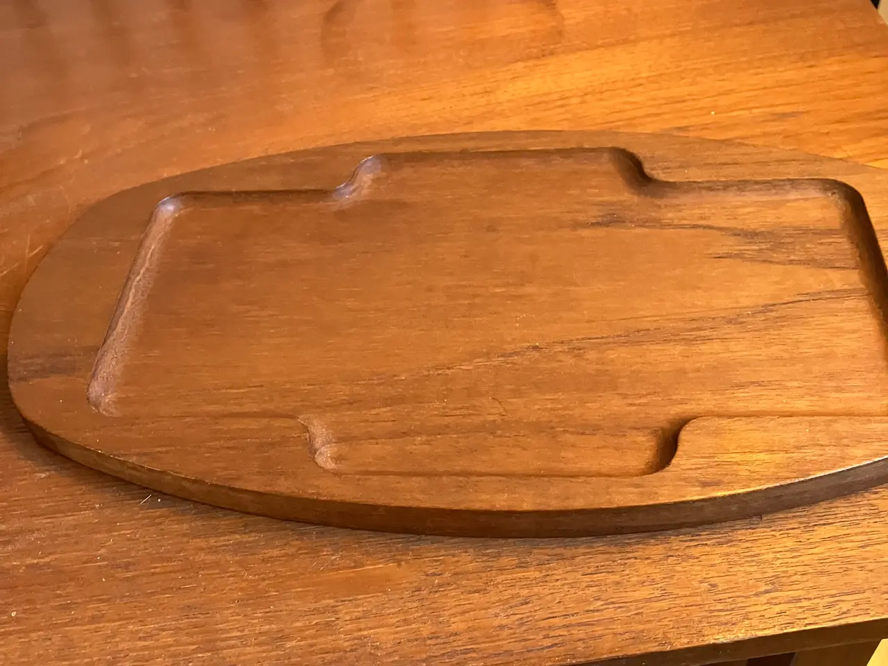 Billede 3 - Retro Cabaretfad i Teak og røgfarvet glas