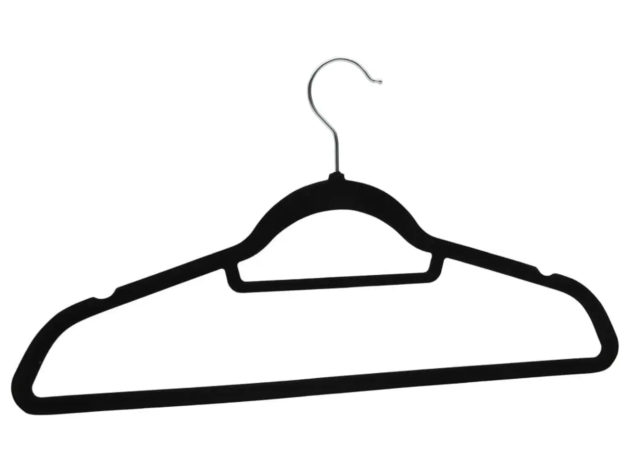 Billede 4 - Skridsikre fløjlsbøjler - 50 stk., sort, 44,5 cm