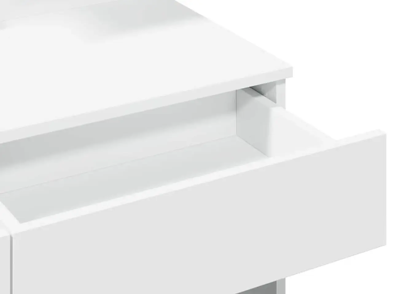 Billede 10 - Makeupbord med LED-lys 100x40x130 cm hvid