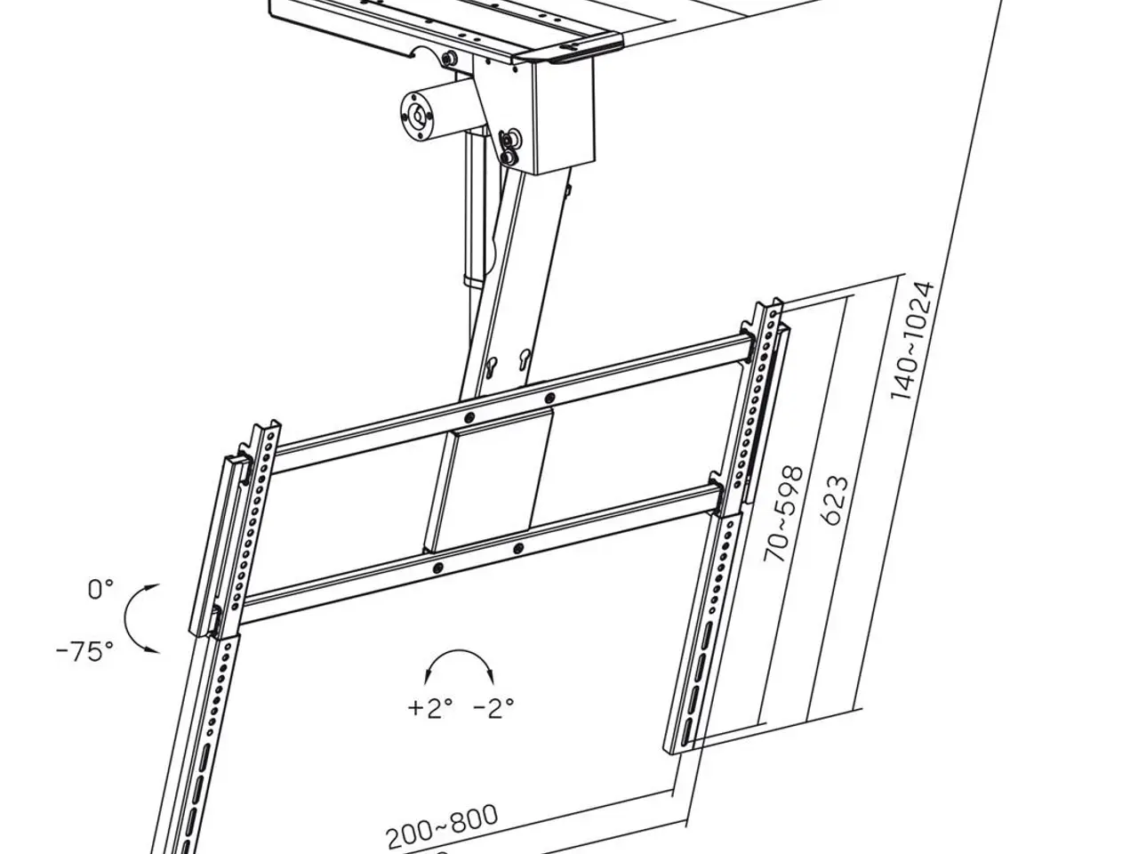 Billede 12 - Elektrisk TV-loftbeslag Maclean MC-176 T - sort