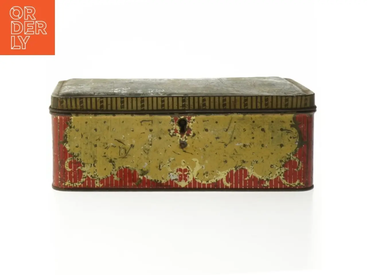 Billede 1 - Antik metalæske (str. 20x12,5 cm)
