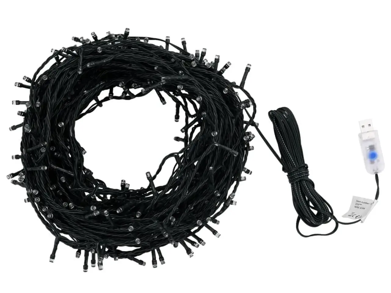 Billede 3 - Lyskæde 400 LED - 40 m kold hvid, indendørs/udendørs med USB